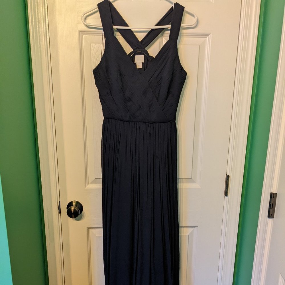 J. Crew Navy Blue full length dress - size 8